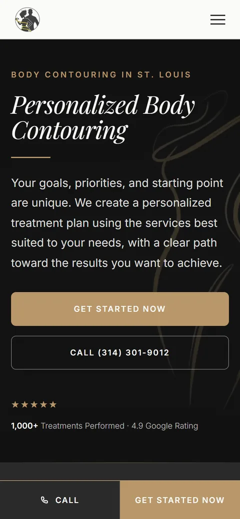 The same Bravo Shape STL home page on a phone